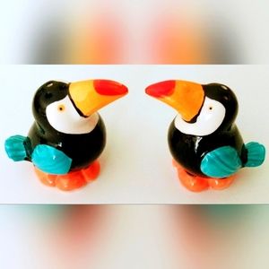 Bright Toucan Ceramic Salt & Pepper Shakers